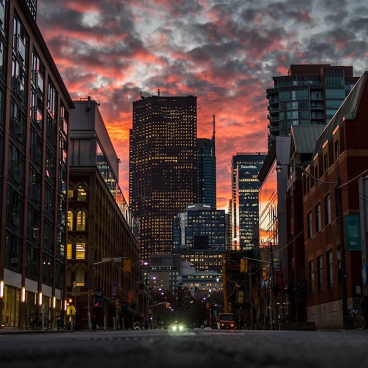 City skyline in Barcelona, Spain